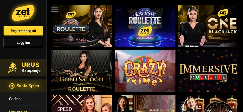 Skjermbilde av Zet Mobilcasino