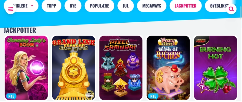 Skjermbilde av Oh My Spins Jackpot Spill