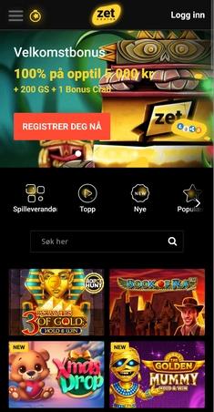 Skjermbilde av Zet Mobilcasino