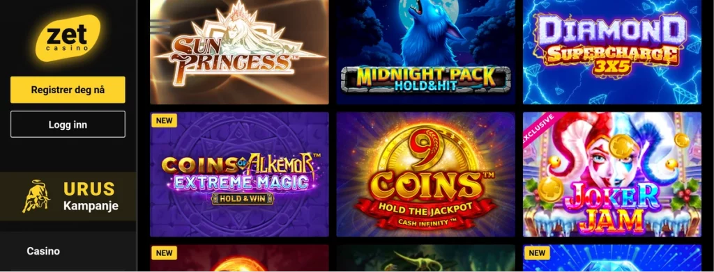 Zet Casino Spilleautomater