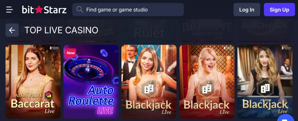 BitStarz Live Dealer